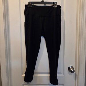 Z by Zella Black High Waist Ankle Leggings with Pockets Size Large